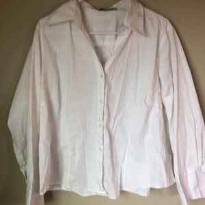 White button-up blouse